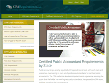 Tablet Screenshot of cparequirements.com